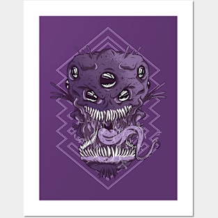 Alien Monster Head Posters and Art